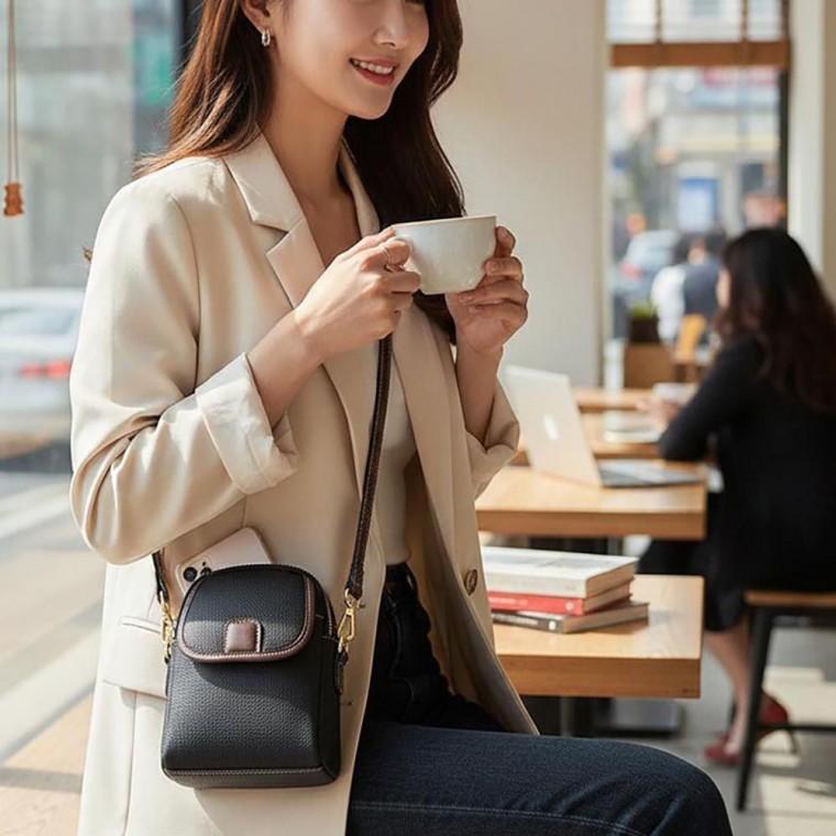 전면 포켓 여성 외출 패션 크로스백 콤펙트 미니 사이즈 여자 가방 출퇴근백 출근룩
