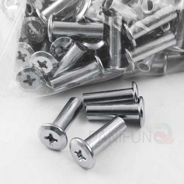 연결너트 8x30 백색 평머리볼트 조립너트 풀림방지너트 볼트너트 가구너트