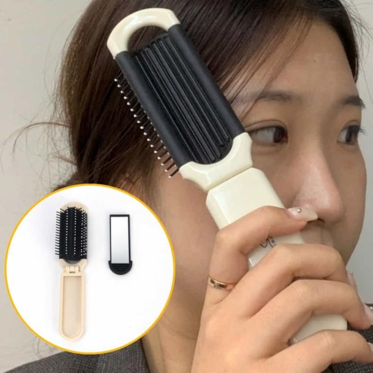 휴대용 거울빗 화이트 포켓브러시 포켓브러쉬