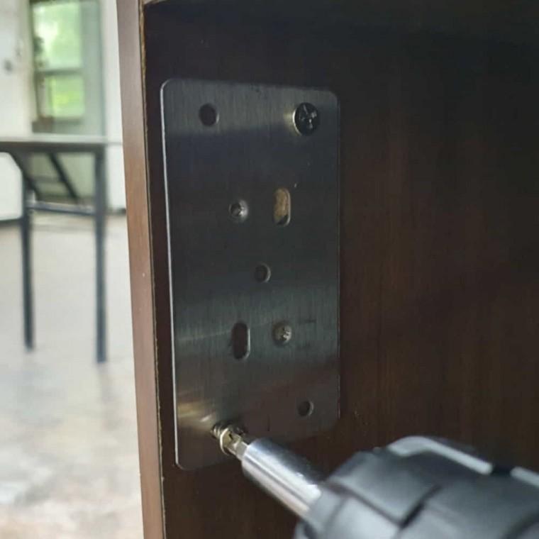 경첩보강판 90x47 B형 가구도어 씽크경첩