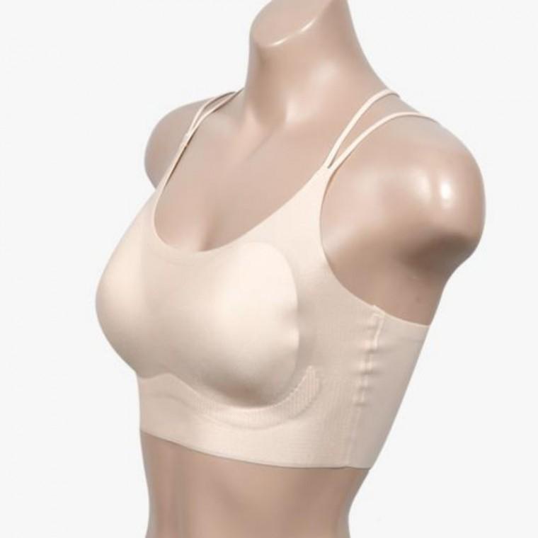 이중 끈 브라 큰가슴브라 와이어없는브라 노와이어노후크브라