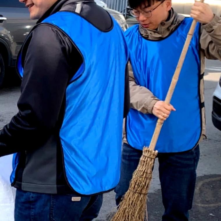 밴드형 팀조끼 블루 축구조끼 행사용조끼
