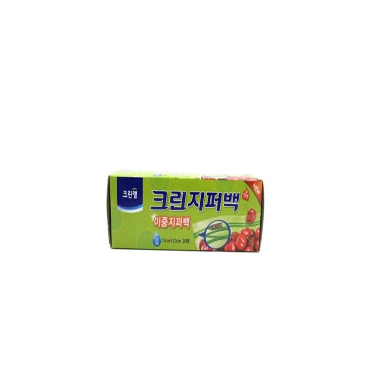 지퍼백 이중 18x20cm 20매 소분백 소분팩 지퍼팩