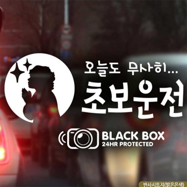 자동차스티커 오늘도무사히 초보운전 블랙박스 반사 초보운전스티커 차량스티커 꾸미기데코스티커