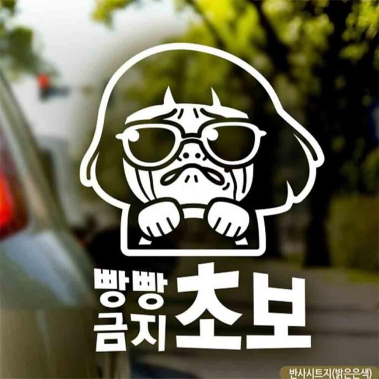 자동차스티커 빵빵금지 초보 반사시트지 안전운전스티커 꾸미기데코스티커 차량스티커