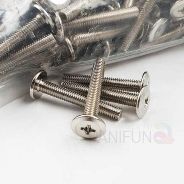 6mm 니켈 6x50 평볼트 납작머리 접시볼트 연결볼트 커넥팅볼트 십자볼트