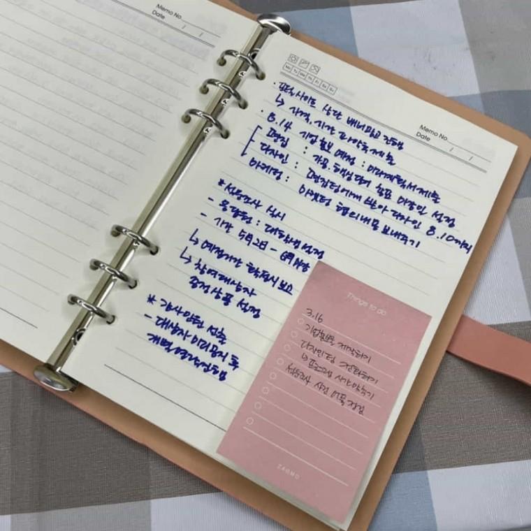 A5 다이어리 노트 핑크 수첩다이어리 회사수첩