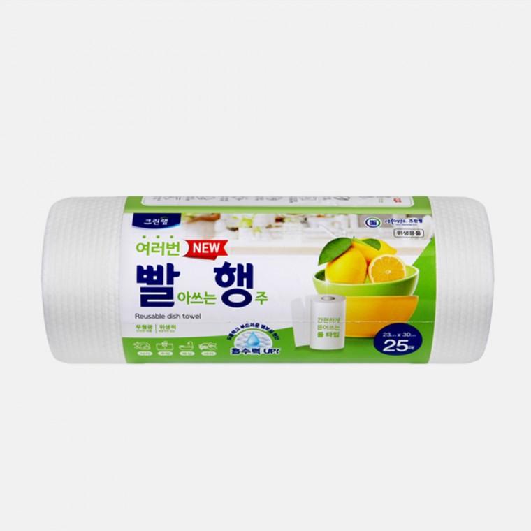 [도매포유]크린랩 여러번 빨아쓰는 행주 롤형 25매