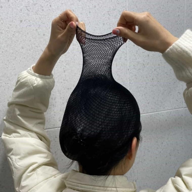 오픈형 가발망 블랙 머리그물망 헤어머리망