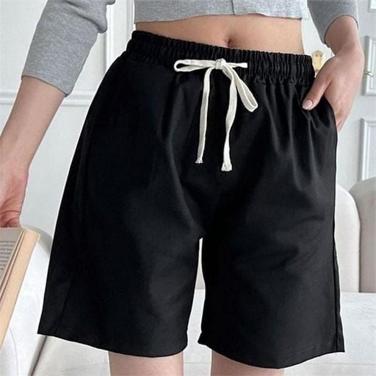 반바지 밴딩 반바지 여름 베이직 4부 편한 여자 4부 여성 4부 캐주얼