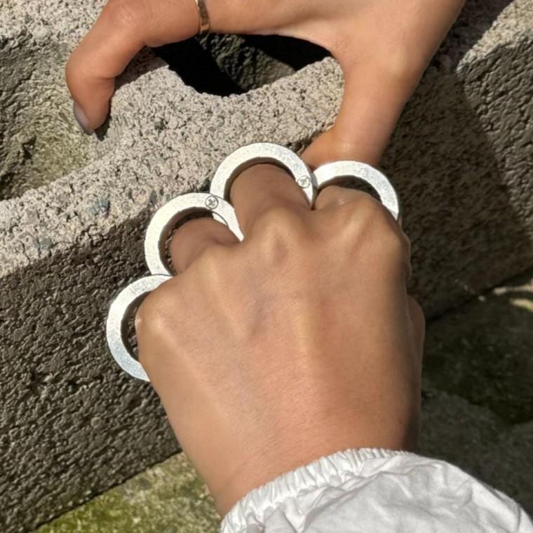 접이식 호신용 베이직 너클반지