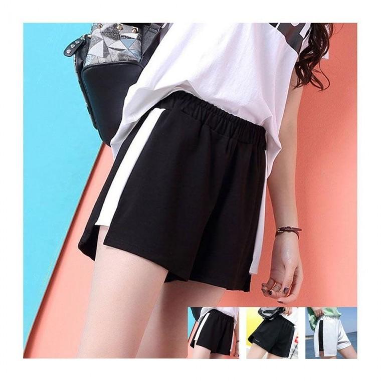 데일리 여름 캐주얼 배색 반바지 여자 트레이닝 팬츠 여성 의류 캐주얼바지