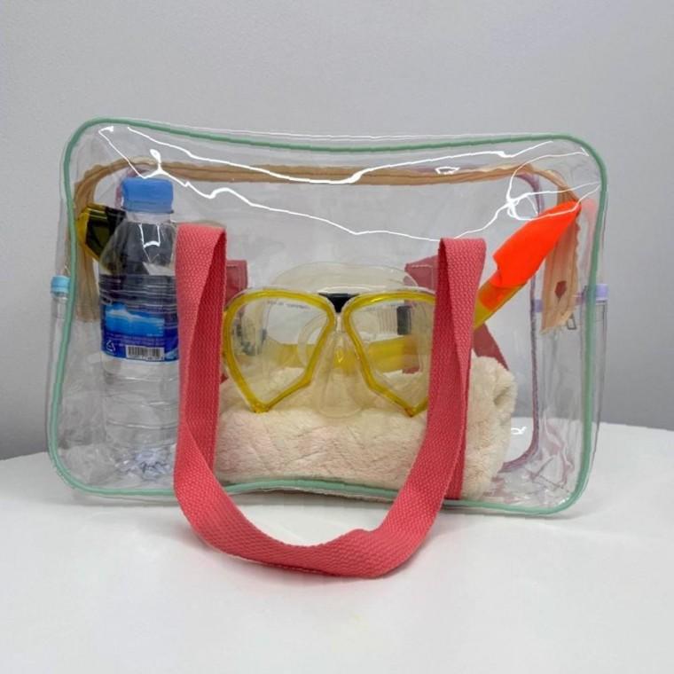 투명 PVC 물놀이 실용 수영가방 대형
