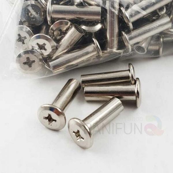 연결너트 8x15 니켈 조립너트 풀림방지너트 가구부속 조립볼트 볼트너트