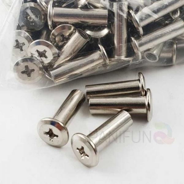 연결너트 8x30 니켈 가구부속 볼트너트 평볼트너트 가구용너트 가구너트
