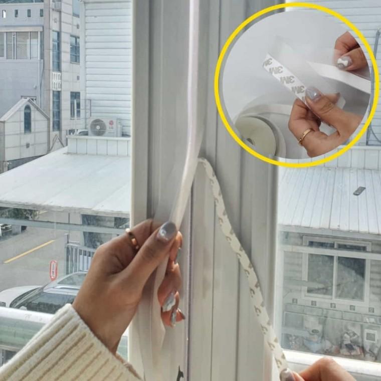 방풍테이프 투명 35mm 틈새막이 비닐문풍지