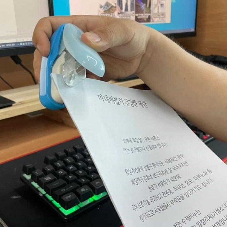 페이퍼클린치 심없는스템플러 종이스템팔러