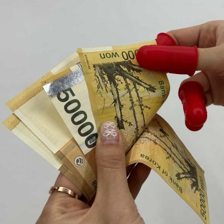 실리콘 손가락 골무 5P 미끄럼방지골무 손가락보호대