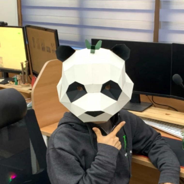 종이가면 팬더 할로윈가면 가면놀이