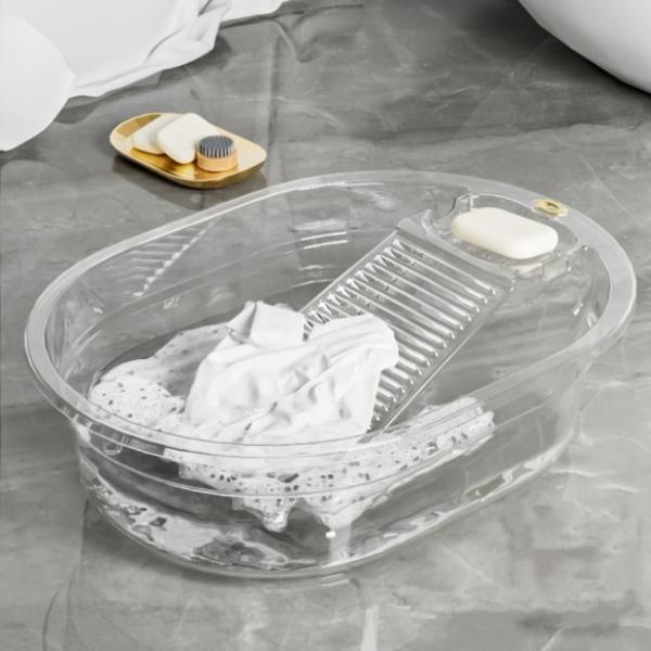 데이워시 빨래판 대야 투명