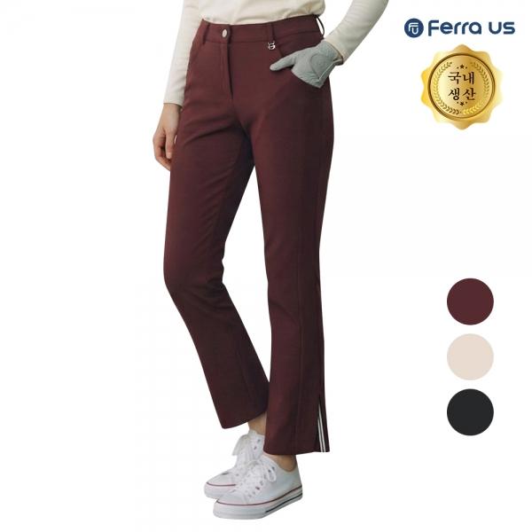 페라어스 여성 하단 슬릿 고신축 허리 밴딩 나팔 부츠컷 팬츠 APF5YE8640