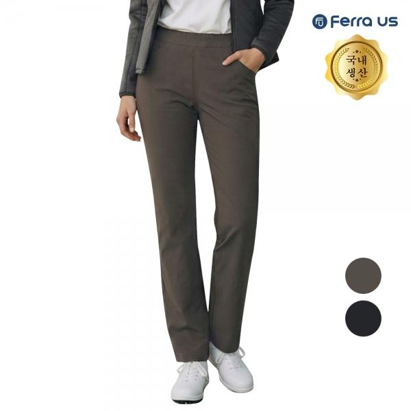 페라어스 여성 국산 허리 주름 밴딩 고신축 겨울 골프팬츠 APW5BU8646