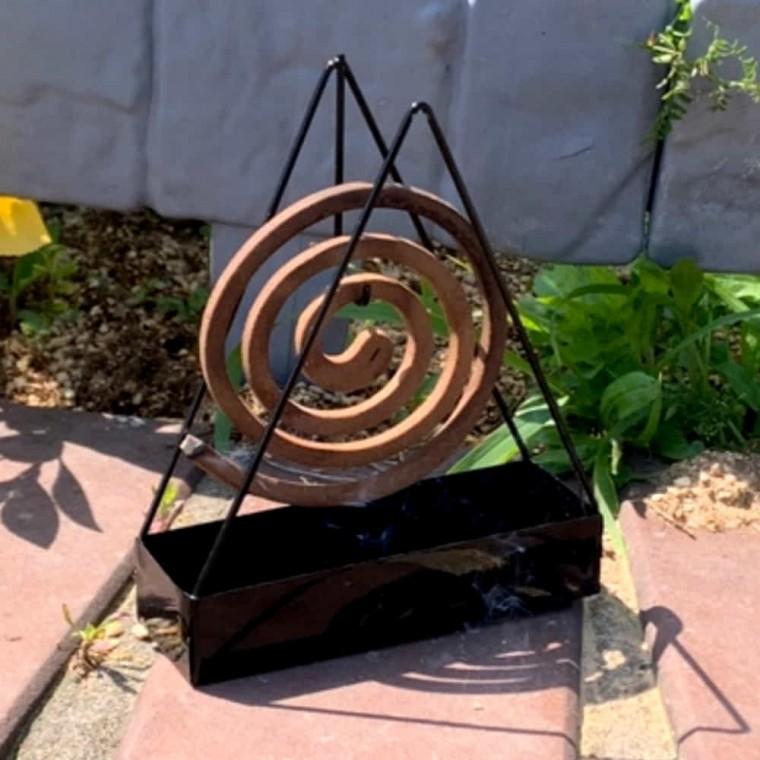 모기향 거치대 삼각형 블랙 모기퇴치기계 벌레퇴치기
