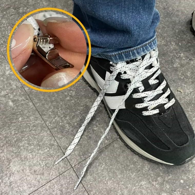 자석클립 신발끈 실버 신발끈고리 무매듭신발끈