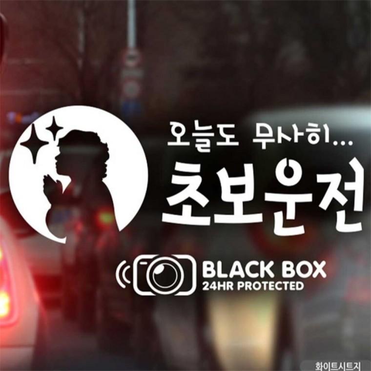 자동차스티커 오늘도무사히 초보운전 블랙박스 화이트 부모님운전스티커 안전거리스티커 안전운전스티커
