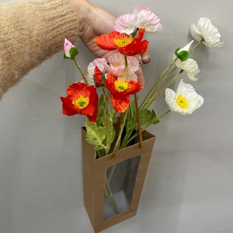 와인 투명창 쇼핑백 크라프트 크라프트쇼핑백 크래프트종이백