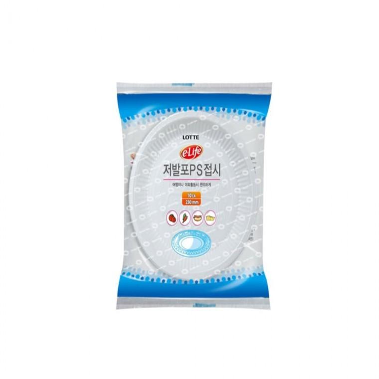 저발포PS접시 원형 230mm 10p 성묘접시 포장그릇 장례음식접시