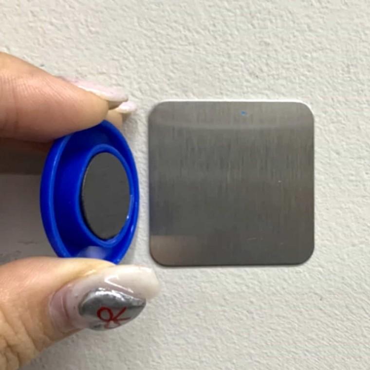 철판 스티커 정사각 34mm 자석판 얇은철판