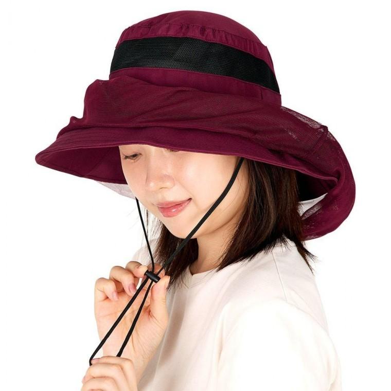 날파리 모기 안정 해충차단 모자 방충망 내장형 방충모자