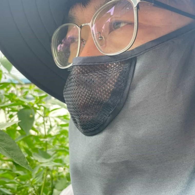 햇빛가리개 모자 베이지 남자등산모자 농사용모자