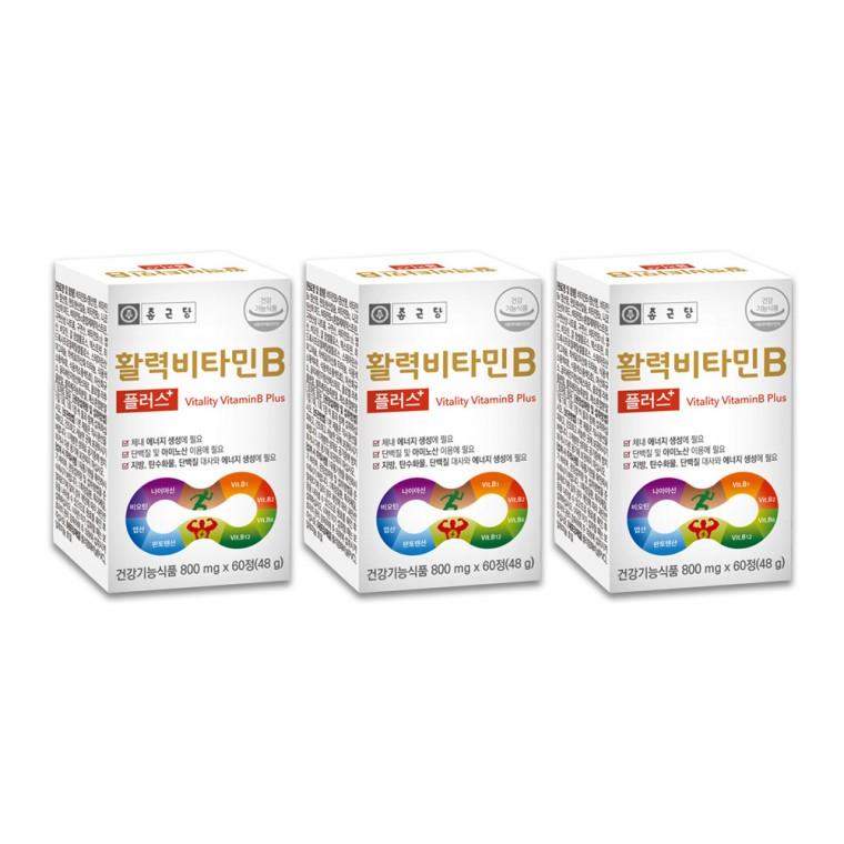 종근당 활력비타민B 플러스 800mg x 60정 3박스