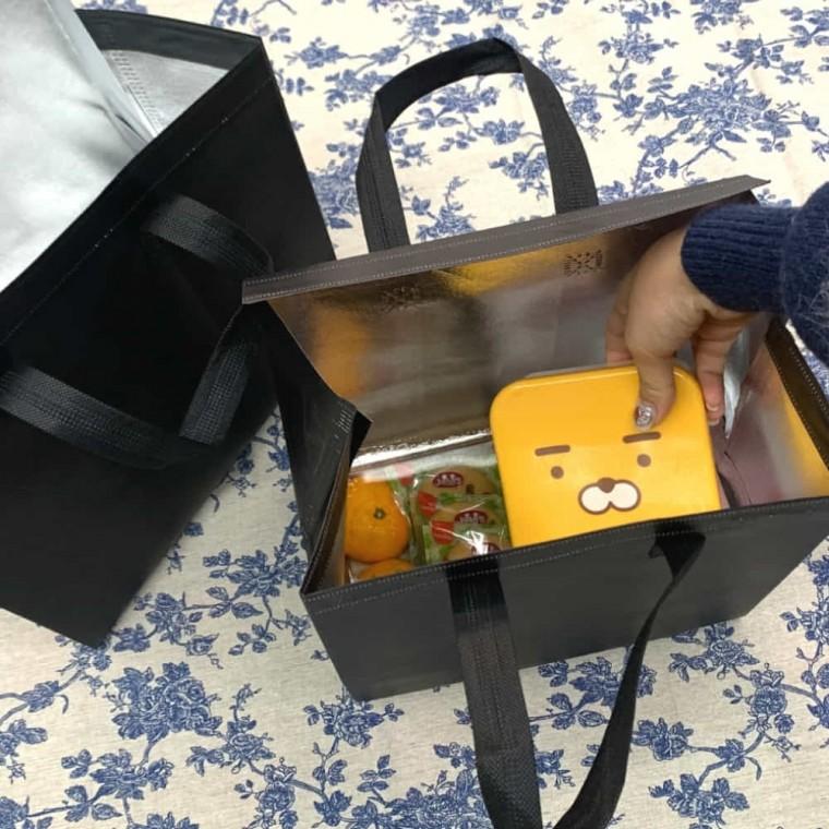 보온보냉 쇼핑백 블랙 대 보온보냉백 보냉백