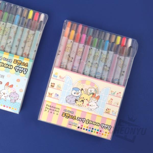 포켓피스 24색 슬라이더 색연필 (랜덤발송)