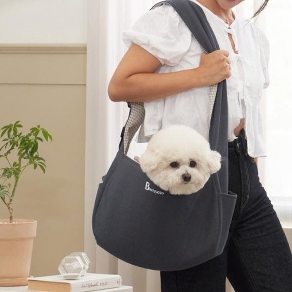레드퍼피 강아지슬링백 엘리아 슬링백 (그레이) 애견 반려견 펫 소형견슬링백