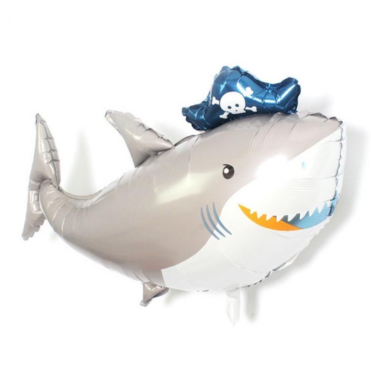 해적 상어 풍선 97x61cm 물고기풍선 파티룸풍선