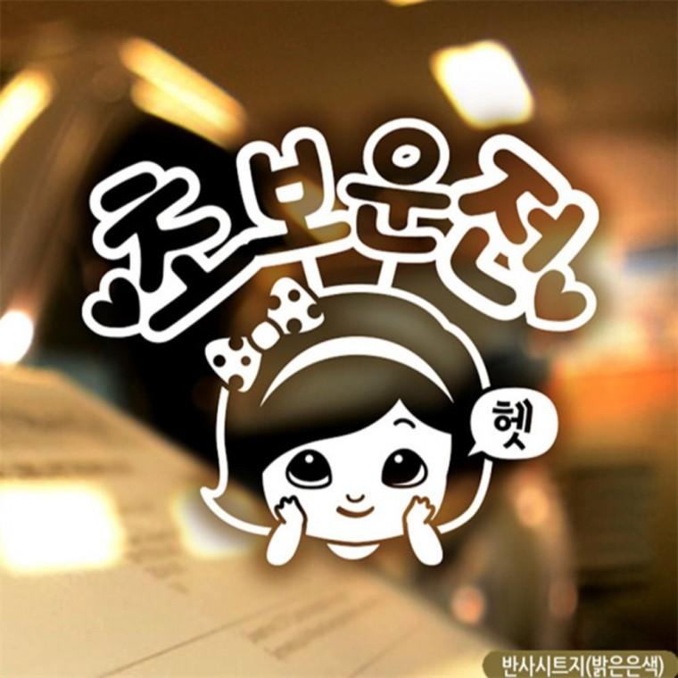 공순이의초보운전 초보자동차스티커 반사 초보운전스티커 임산부운전스티커 꾸미기데코스티커