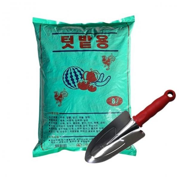 텃밭용 발효수피 8L + 모종삽 (퇴비 밑거름 비료)