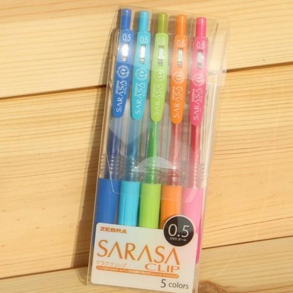 문구점용 필기류세트 클립펜 수입제펜 젤타입펜 5색세트