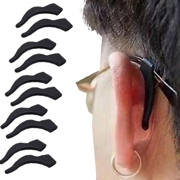 안경탭 미끄럼 부드러운 방지 홀더 귀고무 후크 10개