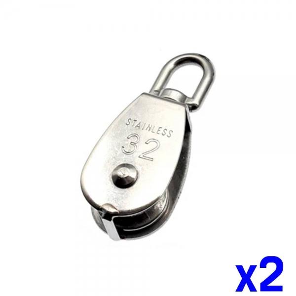 미니 스텐 도르레 와이어 로프 서스 32mm x2개