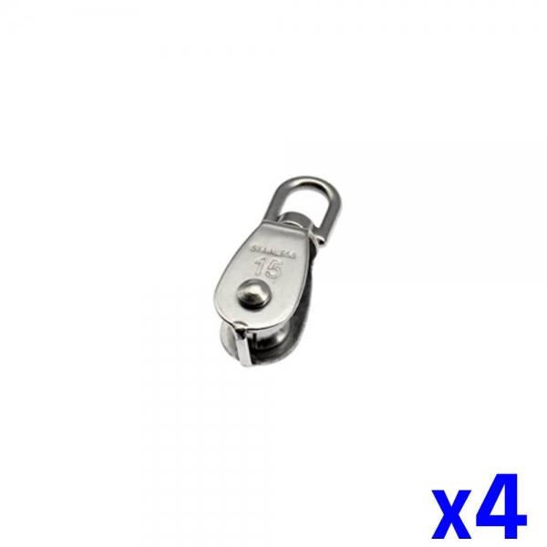 미니 스텐 도르레 와이어 로프 서스 15mm x4개