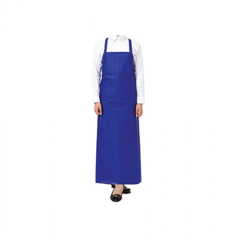 H형 방수앞치마 무광 특대형 파랑 공방앞치마 미용실앞치마 김장앞치마