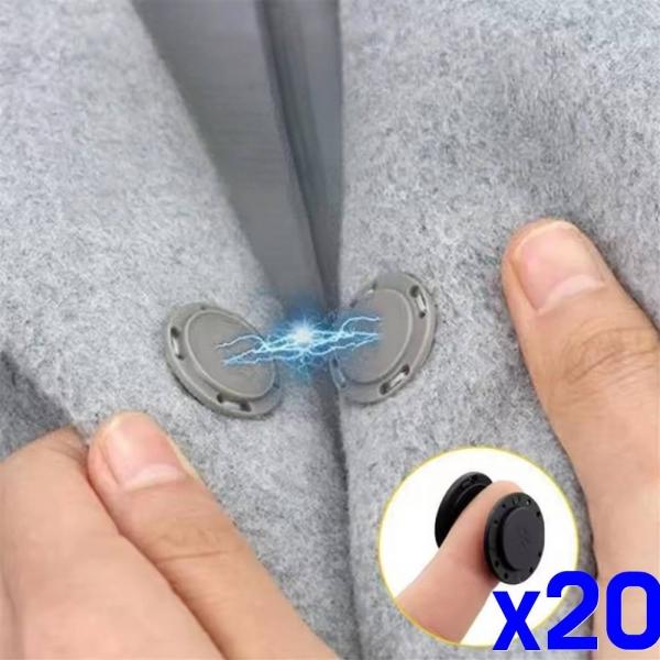 플라스틱 자석단추 가방수선 의류자석단추 21mm x20개