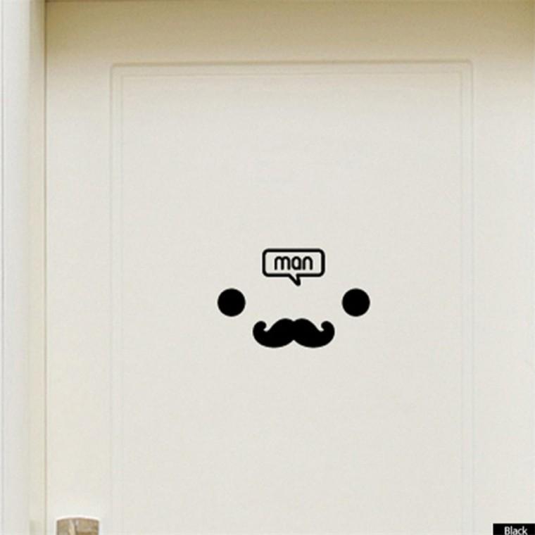 Toilet 스티커 화장실 포인트스티커 블랙 거울스티커 유리시트지 벽시트지