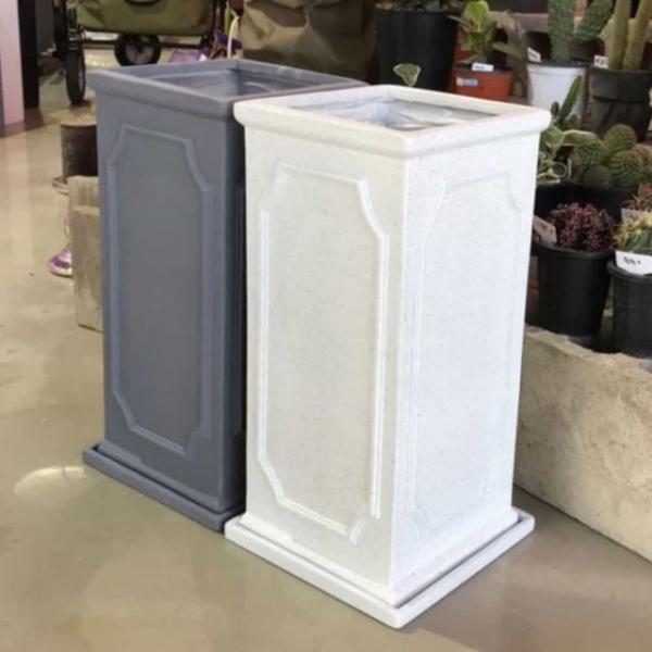 수지 화분 22x22x46cm 빈티지화분 긴사각화분