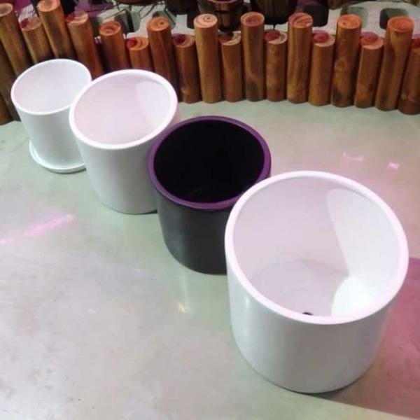 도기 원통형 20x20cm 모던화분 미니화분
